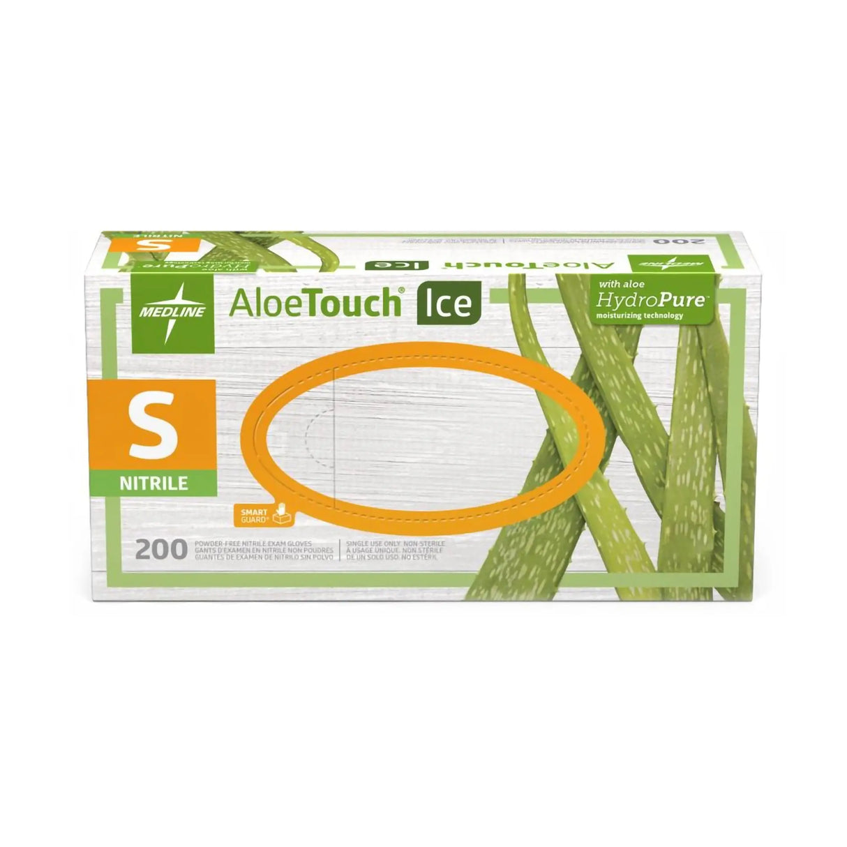 Aloetouch® Ice™ Nitrile Exam Glove, Small, Green Aloetouch® Ice™