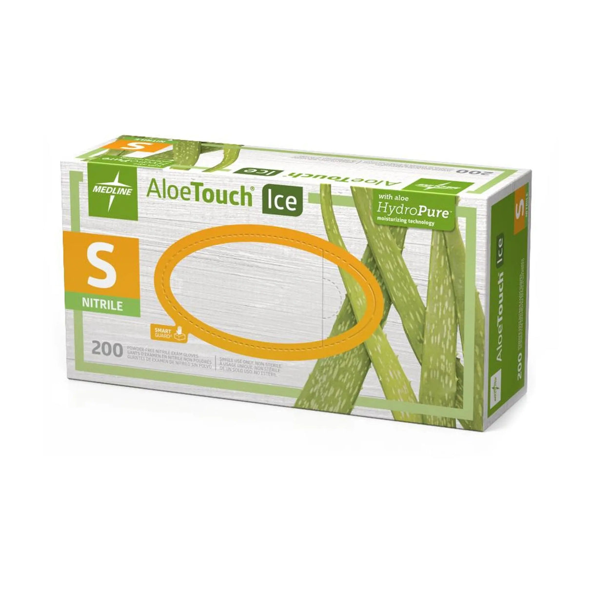 Aloetouch® Ice™ Nitrile Exam Glove, Small, Green Aloetouch® Ice™