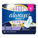 Always® Maxi Extra Heavy Overnight Pads with Wings, Size 5 Always® Maxi