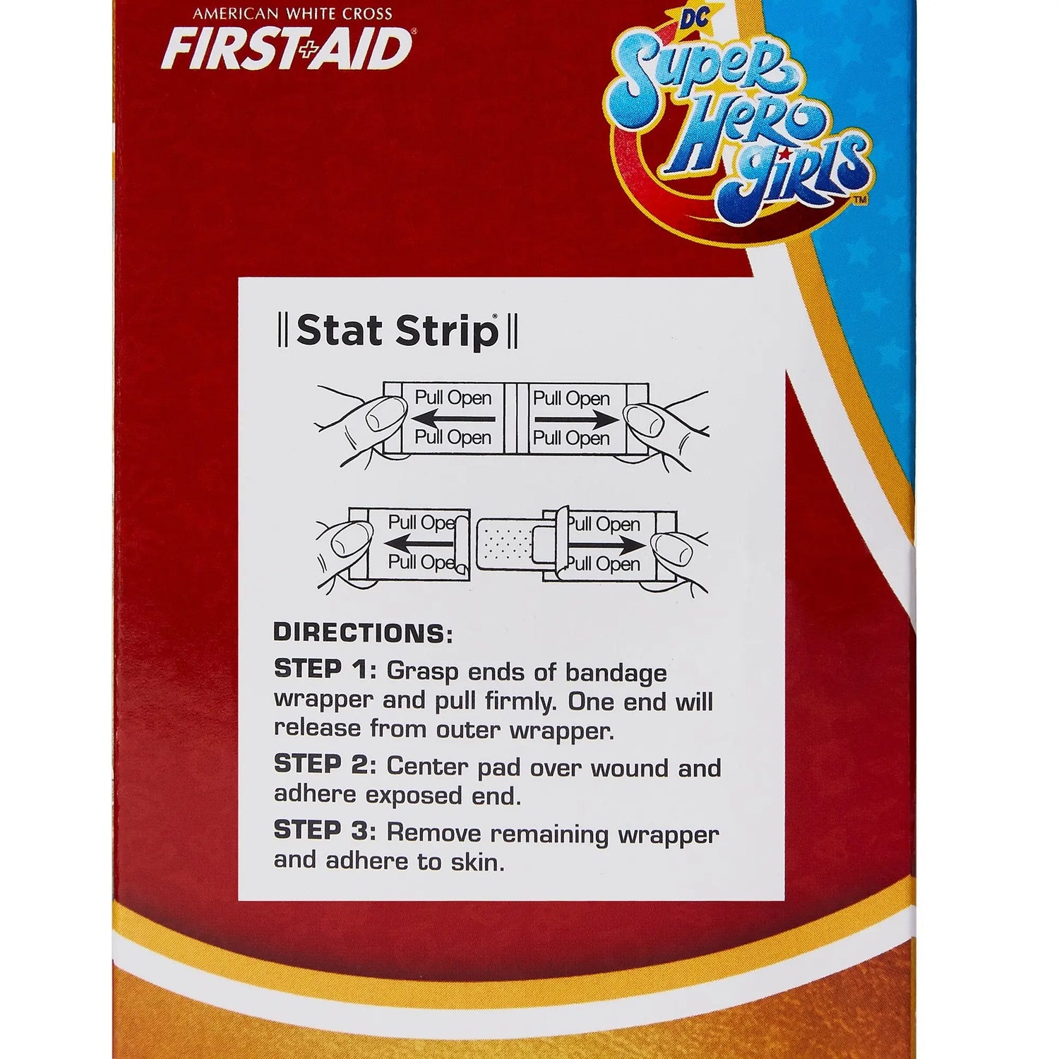 American® White Cross First Aid DC Super Hero Girls Kid Design Adhesive Strip, ¾ x 3 Inch - getMovility