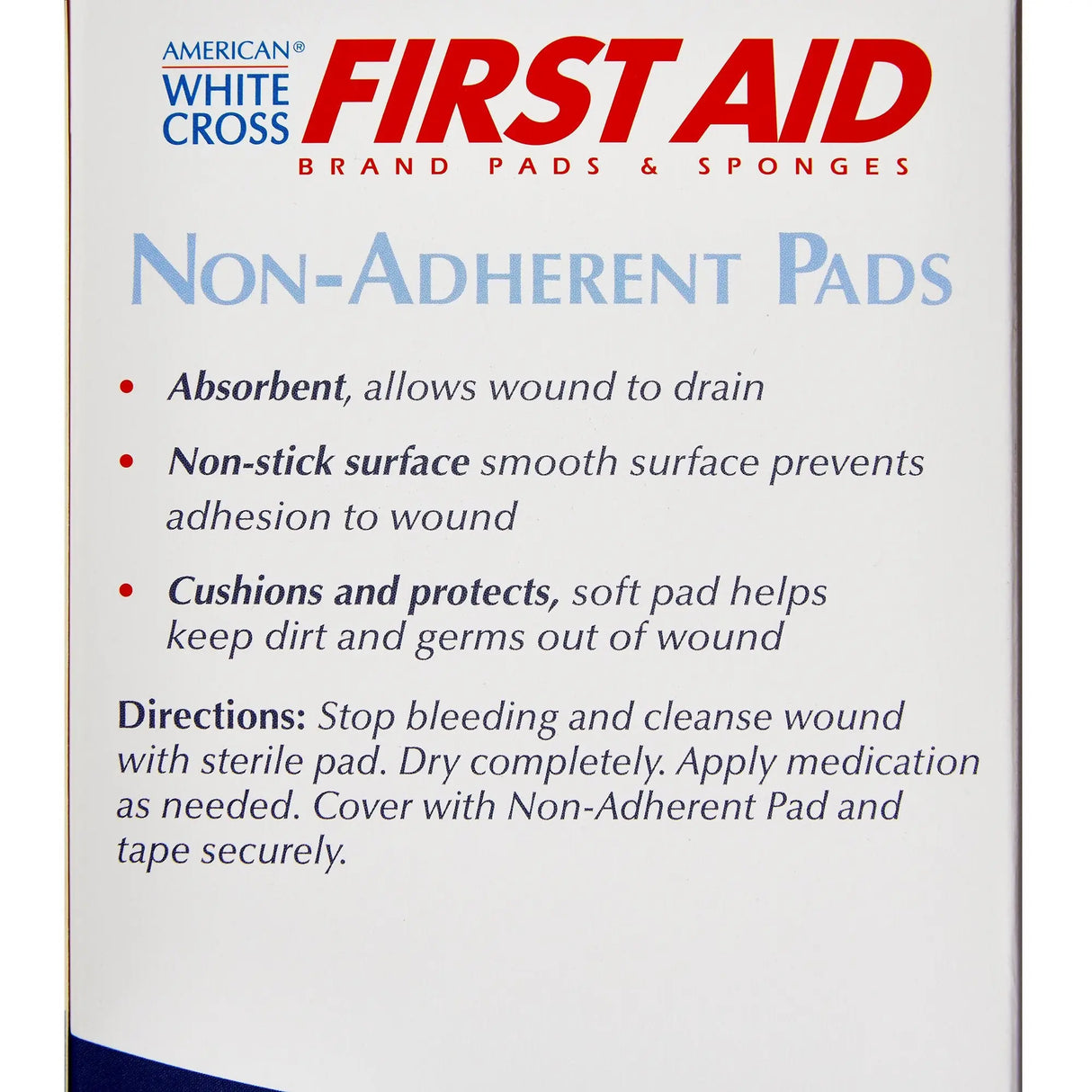 American® White Cross Nonadherent Dressing, 2 x 3 Inch American White Cross