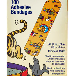 American® White Cross Stat Strip® Circus Kid Design Adhesive Strip, ¾ x 3 Inch - getMovility