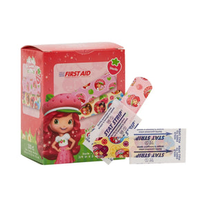 American® White Cross Stat Strip® Strawberry Shortcake Design Adhesive Strip, ¾ x 3 Inch - getMovility