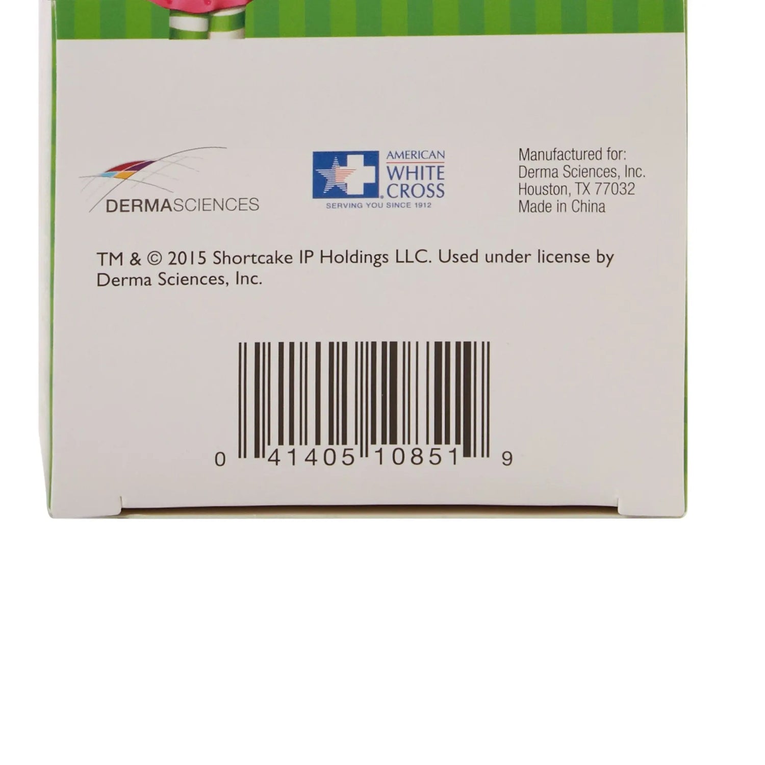 American® White Cross Stat Strip® Strawberry Shortcake Design Adhesive Strip, ¾ x 3 Inch - getMovility