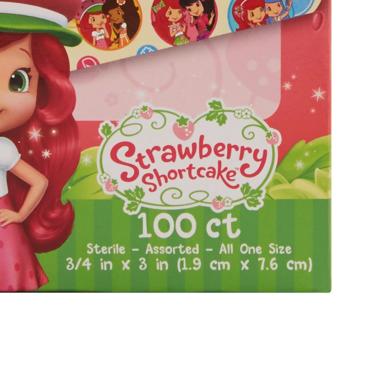 American® White Cross Stat Strip® Strawberry Shortcake Design Adhesive Strip, ¾ x 3 Inch - getMovility