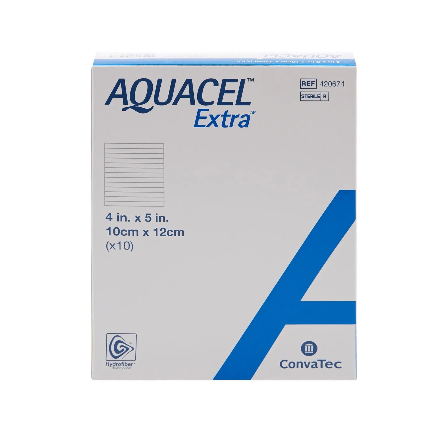 Aquacel® Extra™ Hydrofiber Dressing, 4 x 5 Inch Aquacel® Extra™