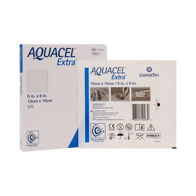 Aquacel® Extra™ Hydrofiber Dressing, 6 x 6 Inch Aquacel® Extra™