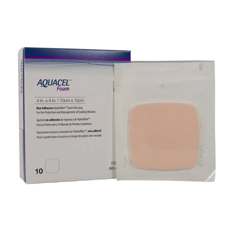 Aquacel® Nonadhesive without Border Foam Dressing, 4 x 4 Inch Aquacel®