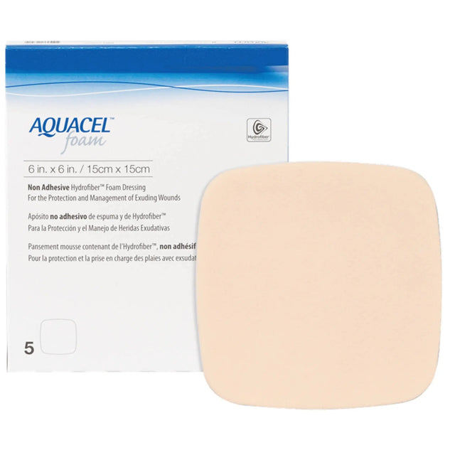 Aquacel® Nonadhesive without Border Foam Dressing, 6 x 6 Inch Aquacel®