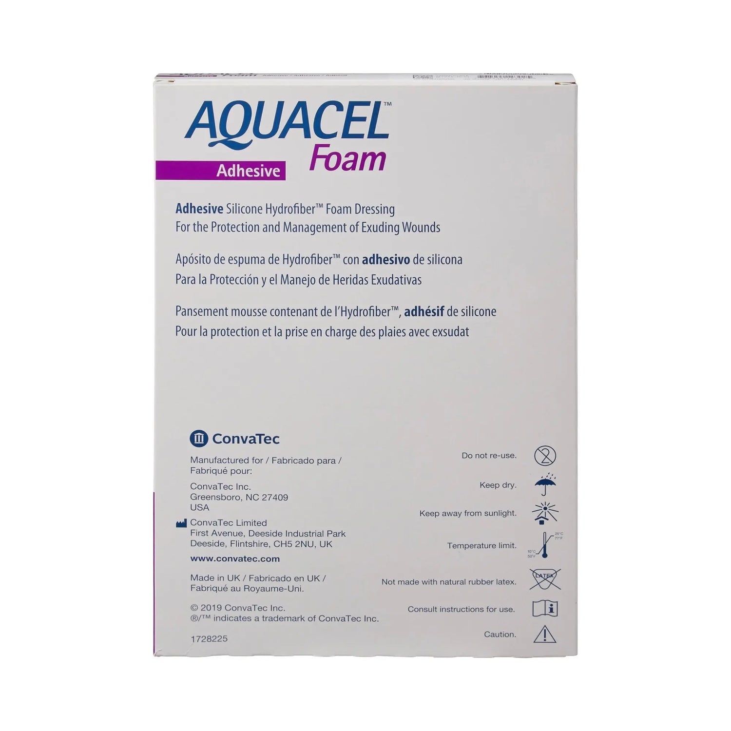 Aquacel® Silicone Adhesive with Border Silicone Foam Dressing, 5½ x 8 Inch Aquacel®