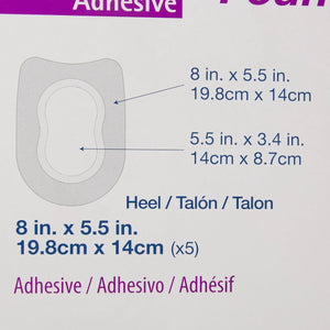 Aquacel® Silicone Adhesive with Border Silicone Foam Dressing, 5½ x 8 Inch Aquacel®