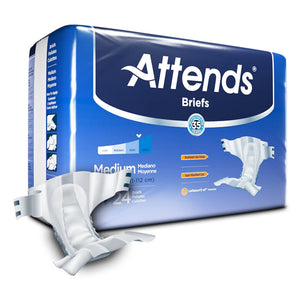 Attends Briefs, Adult, Medium, Heavy Absorbency, Disposable, White Attends®
