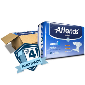 Attends Briefs, Adult, Medium, Heavy Absorbency, Disposable, White Attends®