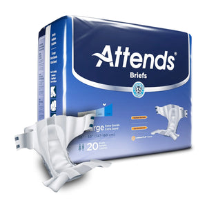 Attends Briefs, Adult, X-Large, Heavy Absorbency, Disposable, 58" to 63" Waist, White Attends®
