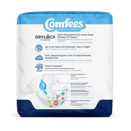 Attends Comfees Premium Baby Diapers, Tab Closure, Kid Design, Size 4 Comfees®