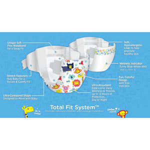 Attends Comfees Premium Baby Diapers, Tab Closure, Kid Design, Size 4 Comfees®
