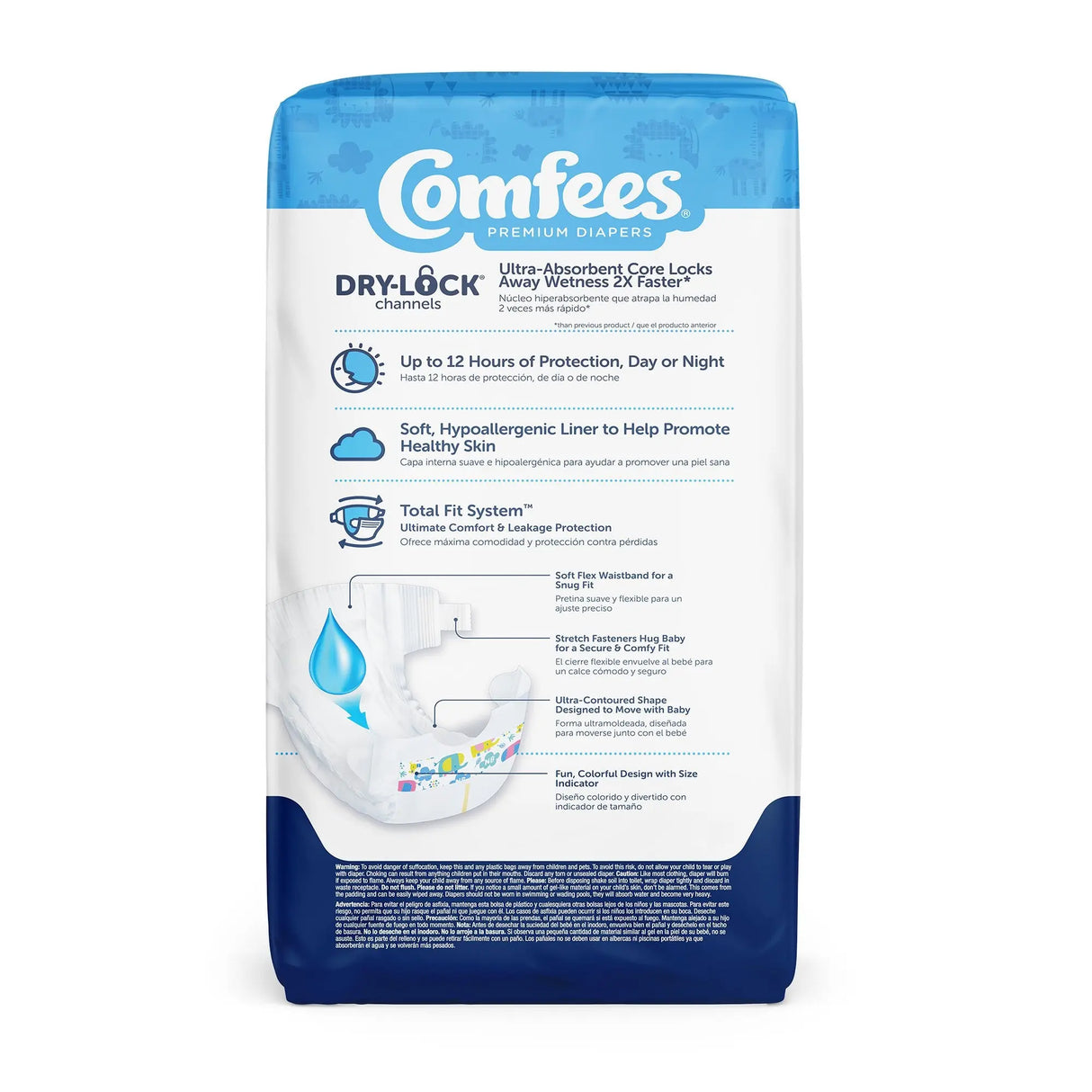 Attends Comfees Premium Baby Diapers, Unisex, Tab Closure, Newborn Comfees®