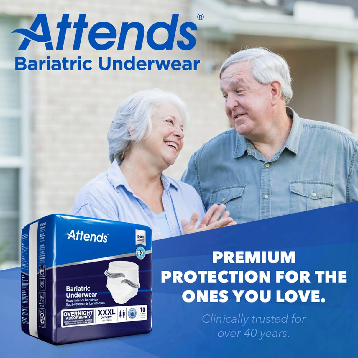 Attends® Absorbent Underwear, 3X-Large Attends® Bariatric