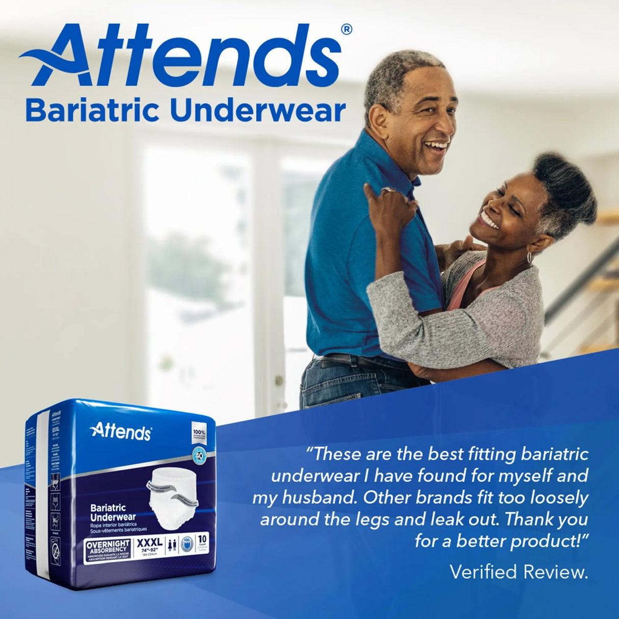 Attends® Absorbent Underwear, 3X-Large Attends® Bariatric