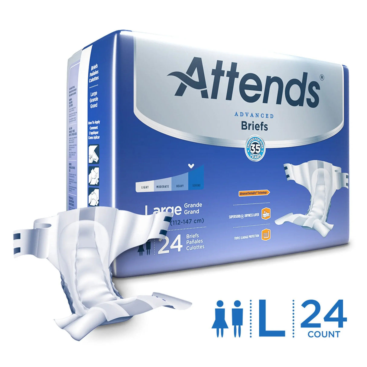 Attends® Advanced Briefs, Large Attends® Advanced