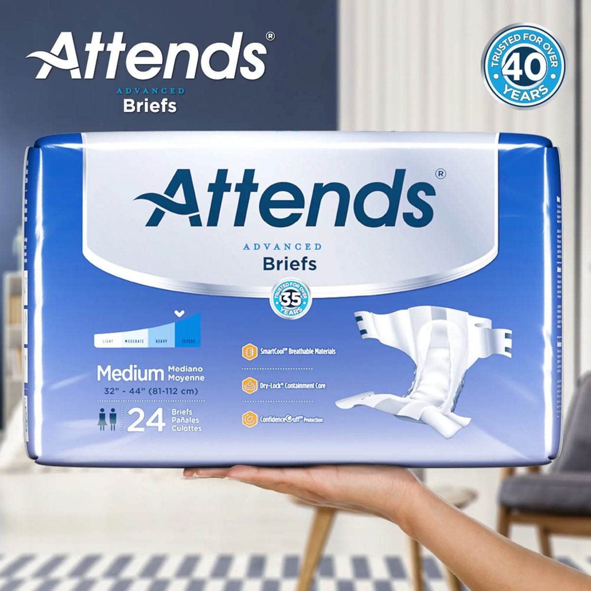 Attends® Advanced Briefs, Medium Attends® Advanced