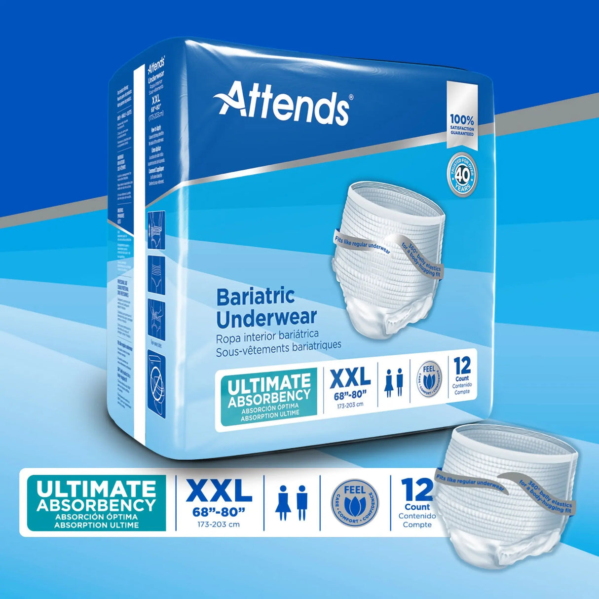 Attends® Bariatric Protective Underwear, 2X-Large Attends® Bariatric