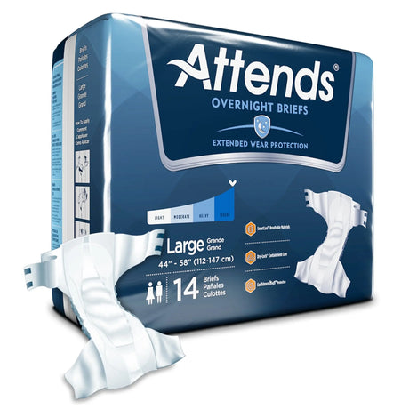 Attends® Briefs with Overnight Protection, Large Attends® Overnight