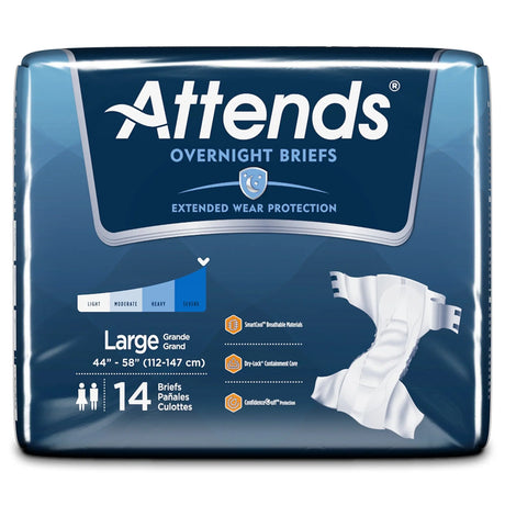 Attends® Briefs with Overnight Protection, Large Attends® Overnight