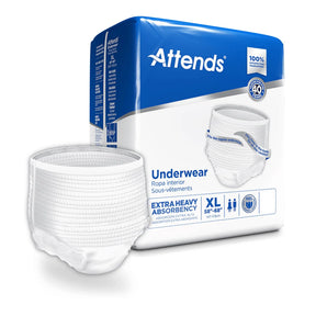Attends® Care Adult Moderate Absorbent Underwear, X-Large, White Attends® Care