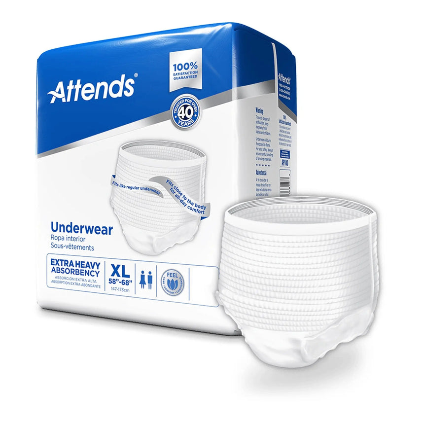 Attends® Care Adult Moderate Absorbent Underwear, X-Large, White Attends® Care