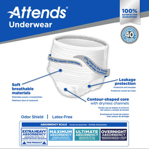 Attends® Care Moderate Absorbent Underwear, Extra Large Attends®