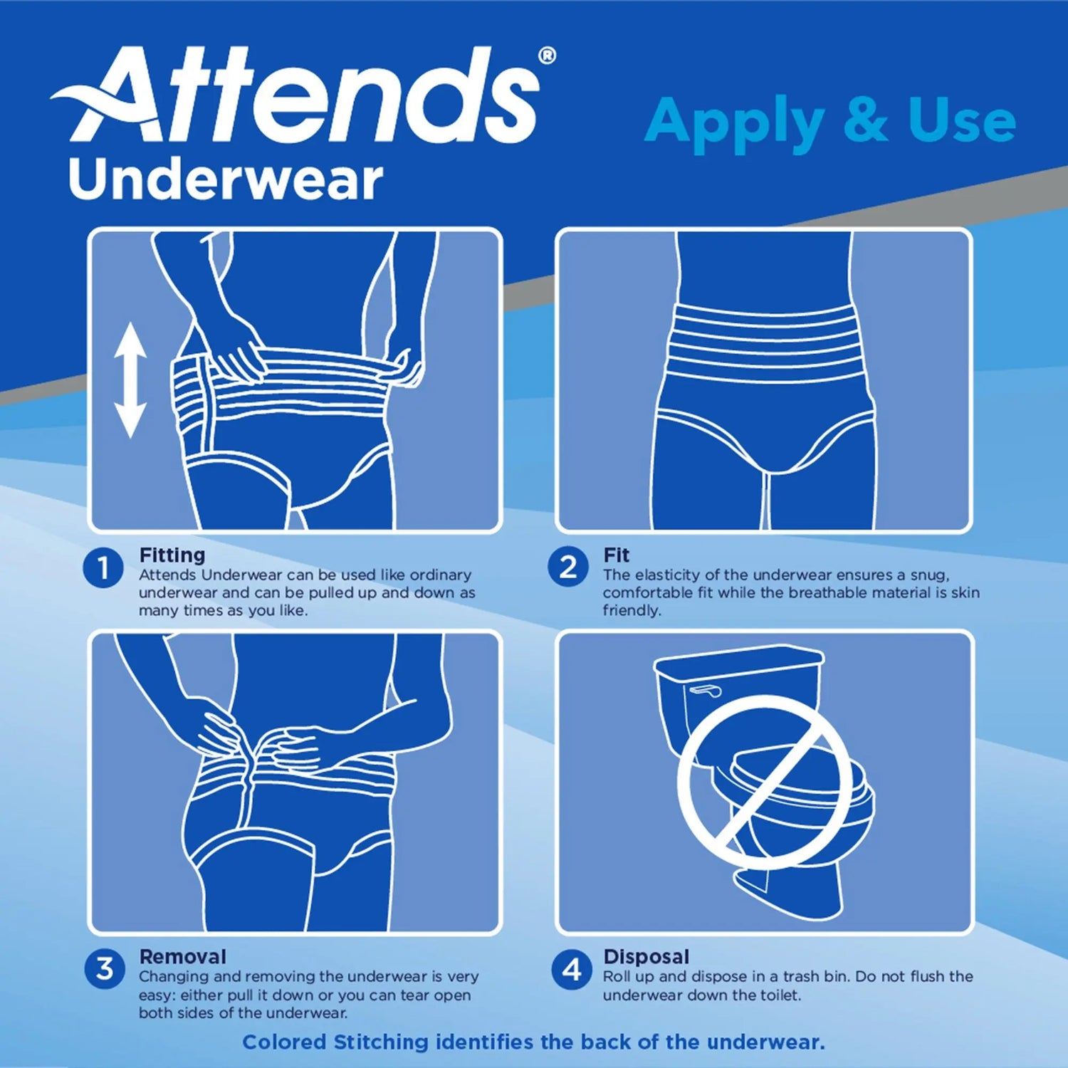 Attends® Care Moderate Absorbent Underwear, Regular Attends®