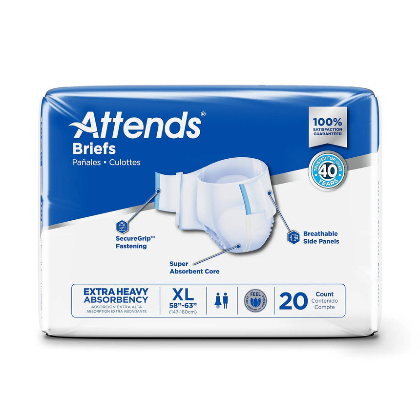 Attends® DermaDry™ Plus Incontinence Brief, Extra Large Attends® Care Advanced