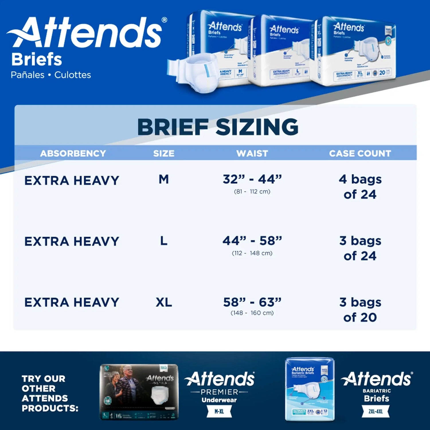 Attends® DermaDry™ Plus Incontinence Brief, Extra Large Attends® Care Advanced