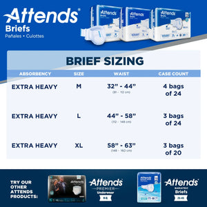 Attends® DermaDry™ Plus Incontinence Brief, Extra Large Attends® Care Advanced