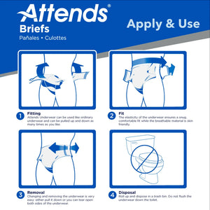 Attends® DermaDry™ Plus Incontinence Brief, Extra Large Attends® Care Advanced