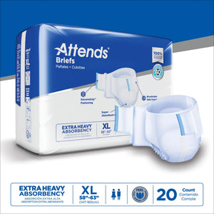 Attends® DermaDry™ Plus Incontinence Brief, Extra Large Attends® Care Advanced