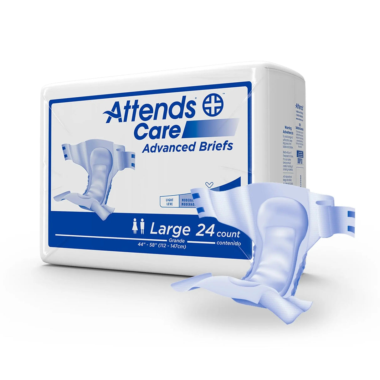 Attends® DermaDry™ Plus Incontinence Brief, Large Attends® Care Advanced