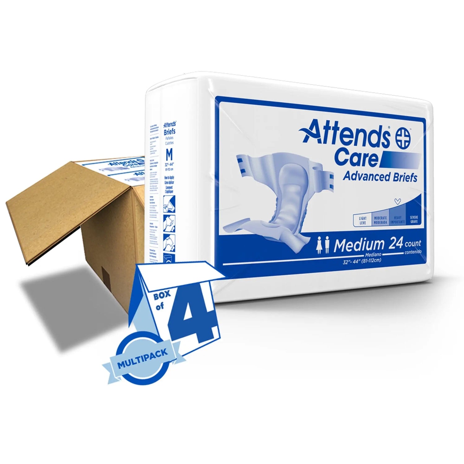 Attends® DermaDry™ Plus Incontinence Brief, Medium Attends® Care Advanced