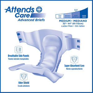 Attends® DermaDry™ Plus Incontinence Brief, Medium Attends® Care Advanced