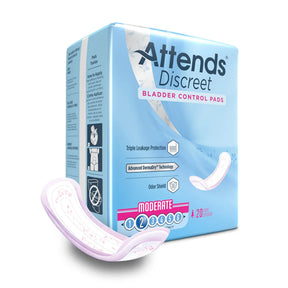 Attends® Discreet Women's Moderate Bladder Control Pad, 10½-Inch Length - getMovility