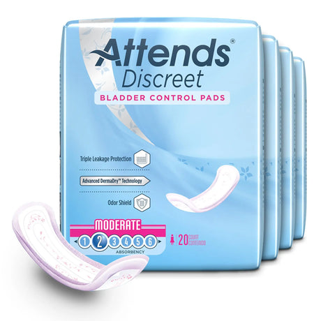 Attends® Discreet Women's Moderate Bladder Control Pad, 10½-Inch Length - getMovility