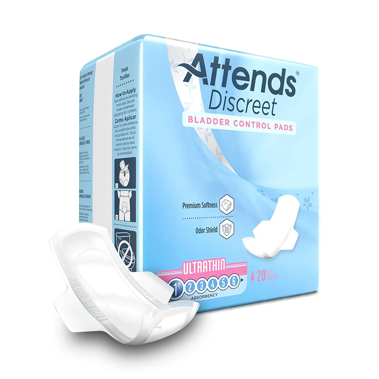 Control Pad Medication Bladder Control Pad Attends® Discreet Ultra T... | getMovility