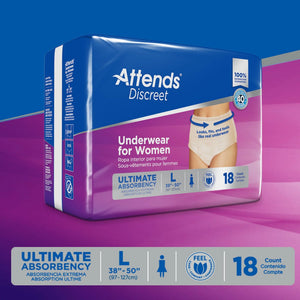 Attends® Discreet Women's Underwear, Level 5, Large Attends® Discreet