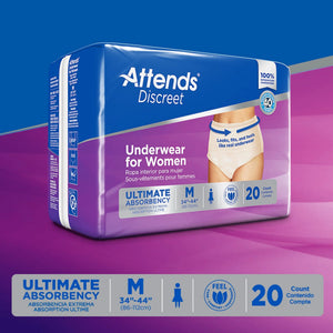 Attends® Discreet Women's Underwear, Level 5, Medium Attends® Discreet