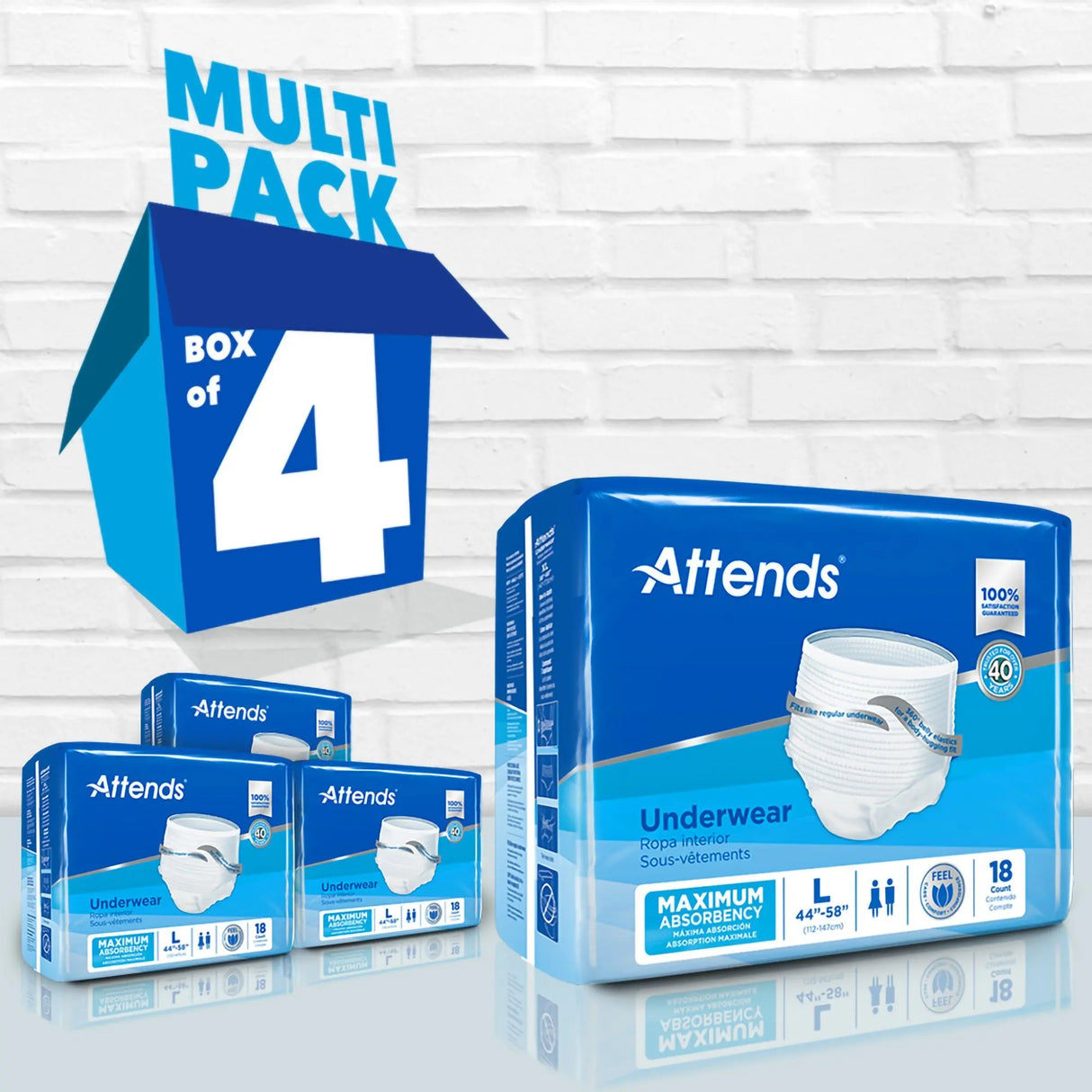 Attends® Extra Absorbency Underwear, Large Attends®