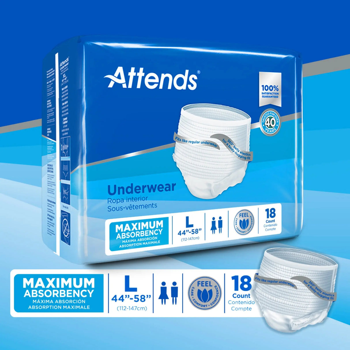 Attends® Extra Absorbency Underwear, Large Attends®