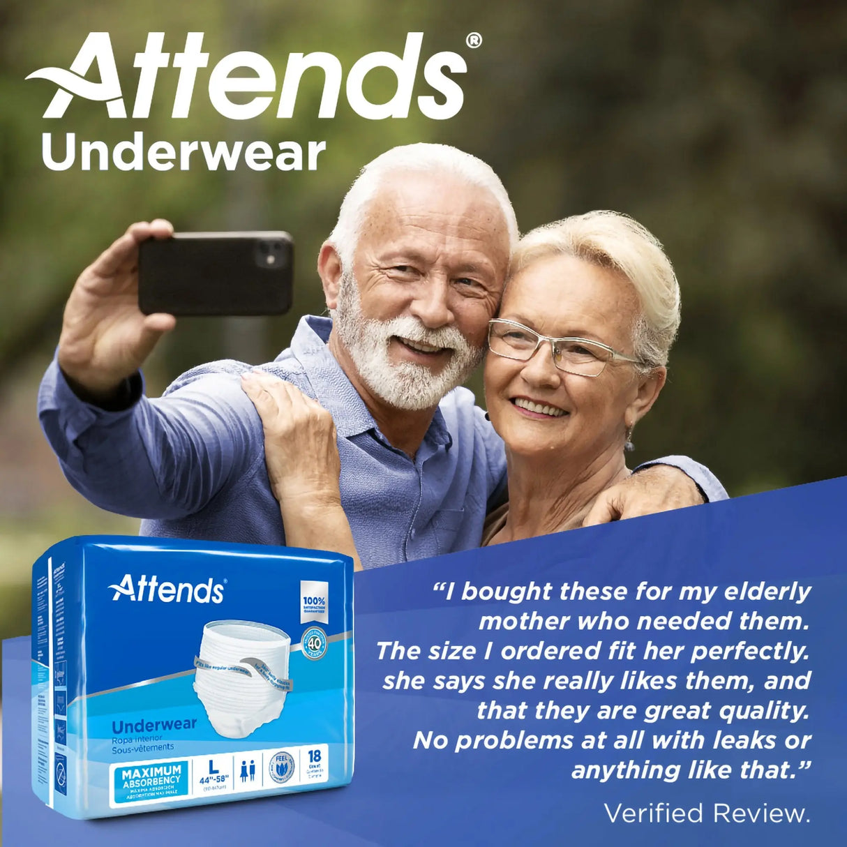 Attends® Extra Absorbency Underwear, Large Attends®