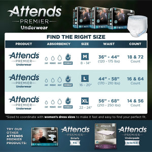 Attends® Premier Underwear, Large Attends® Premier