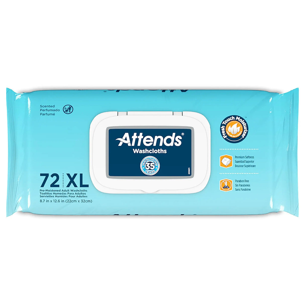 Attends® Scented Washcloths, 72 Count Soft Pack Attends®